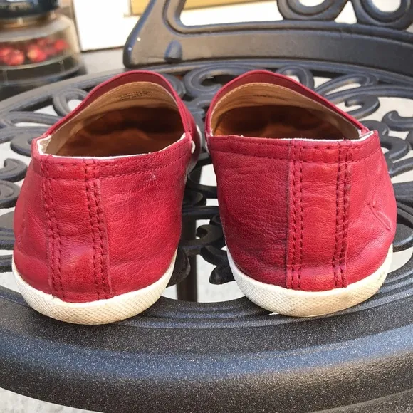 🌸 Frye Melanie Red Leather Loafers 🌸