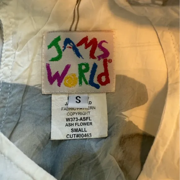 🌿 Jams World White, Grey &amp; Cream Dress – Size S