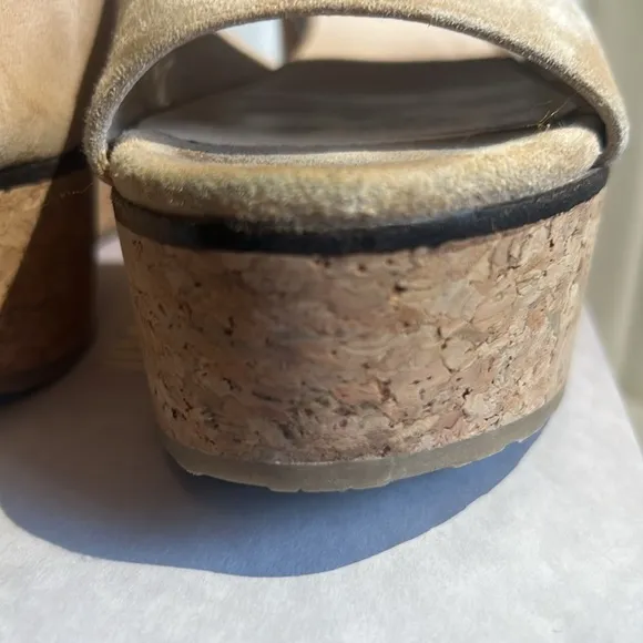 💕 JIMMY CHOO DeeDee Suede Platform Mules Camel Size 38 (8) 💕