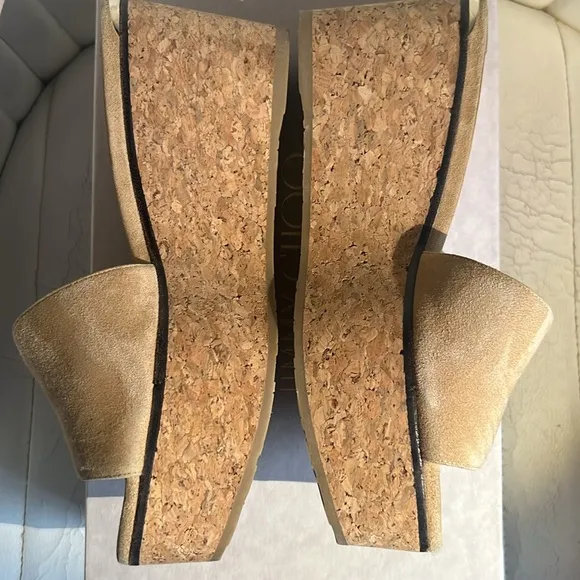 💕 JIMMY CHOO DeeDee Suede Platform Mules Camel Size 38 (8) 💕