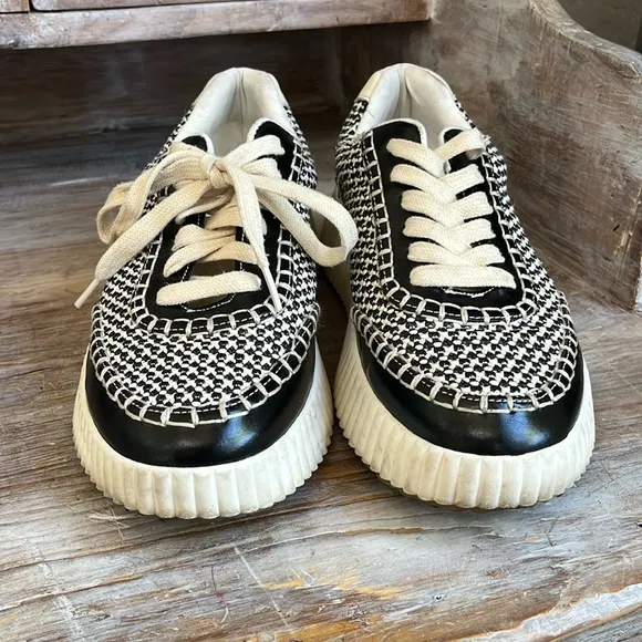 🖤 ShuShop | Selina Platform sneakers size 8.5 Tweed Black / White