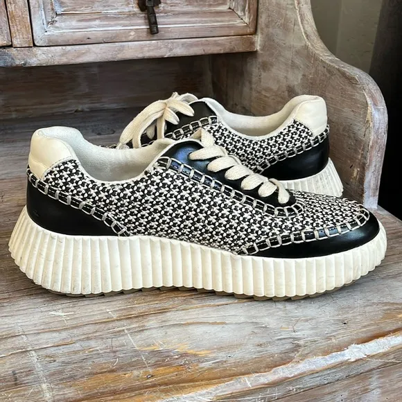 🖤 ShuShop | Selina Platform sneakers size 8.5 Tweed Black / White