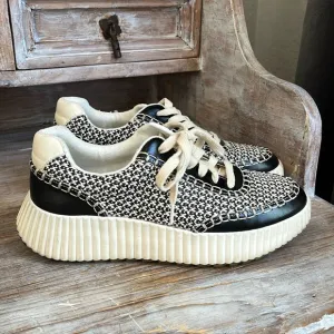 🖤 ShuShop | Selina Platform sneakers size 8.5 Tweed Black / White