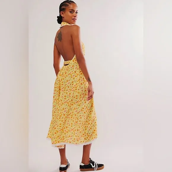 69. NWT Free People Slice Of Life Midi Dress
