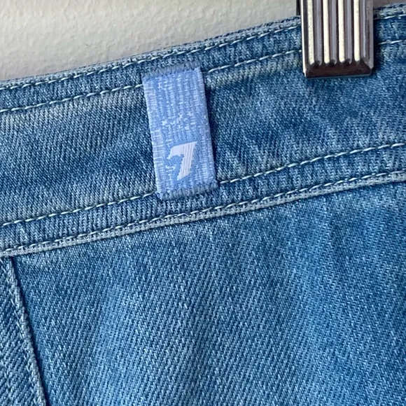 7 FOR ALL MANKIND Button-Front Flowy Denim Midi Skirt 25 (2)