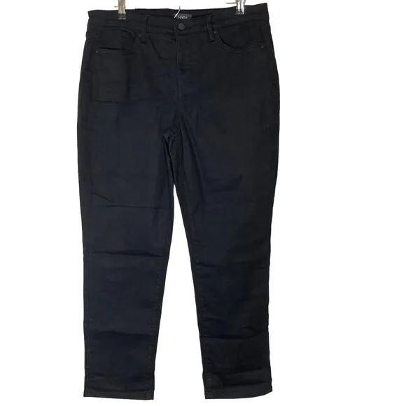 A618014 NYDJ Margot Girlfriend Jeans Black 6