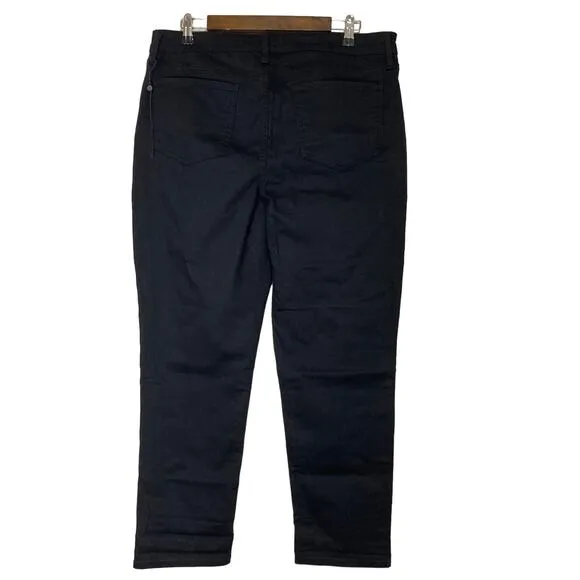 A618014 NYDJ Margot Girlfriend Jeans Black 8