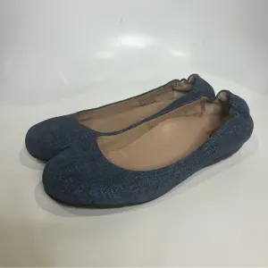 Abeo Tammy flats blue with silver shimmer size 10N