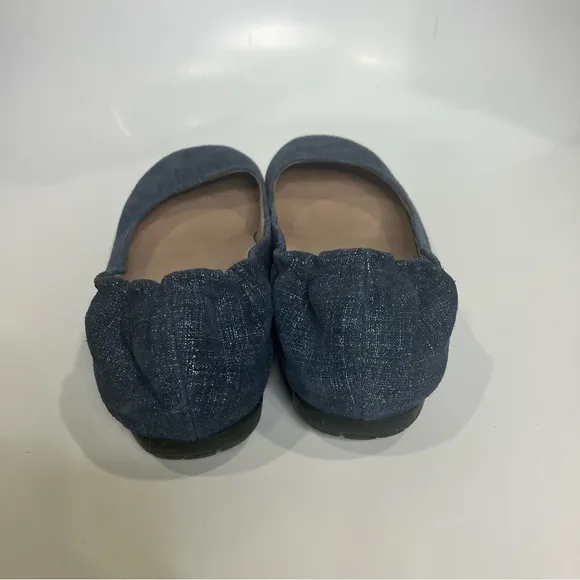 Abeo Tammy flats blue with silver shimmer size 10N