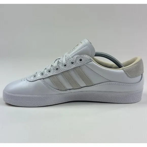 Adidas Lucas Puig Mens 8 White Low Skateboarding Shoes Sneakers Leather HP9753