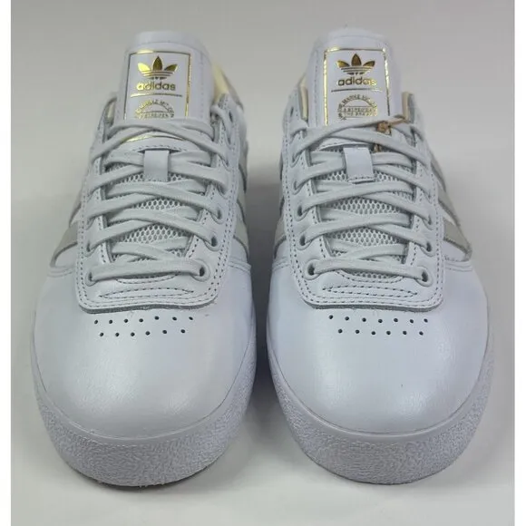 Adidas Lucas Puig Mens 8 White Low Skateboarding Shoes Sneakers Leather HP9753