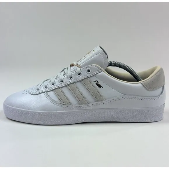 Adidas Lucas Puig Mens 8 White Low Skateboarding Shoes Sneakers Leather HP9753