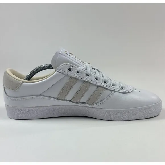 Adidas Lucas Puig Mens 8 White Low Skateboarding Shoes Sneakers Leather HP9753