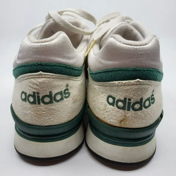 Adidas Mens White Tech Trainer Lace Retro Running Shoes Sneakers Size US 10.5