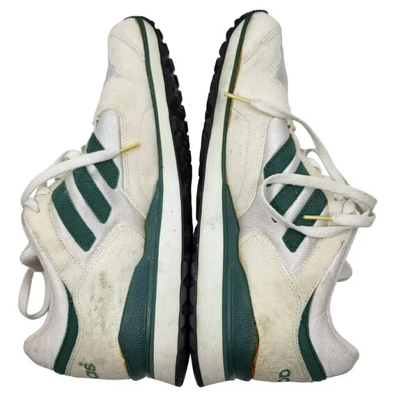 Adidas Mens White Tech Trainer Lace Retro Running Shoes Sneakers Size US 10.5