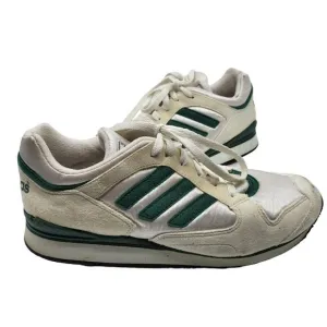 Adidas Mens White Tech Trainer Lace Retro Running Shoes Sneakers Size US 10.5