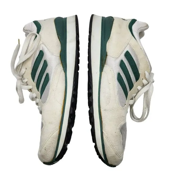 Adidas Mens White Tech Trainer Lace Retro Running Shoes Sneakers Size US 10.5
