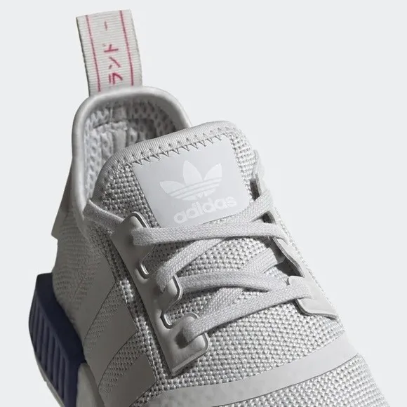 Adidas NMD_R1 J EE6674 Kids Grey One/Shock Pink Running Sneakers Shoes Size 4