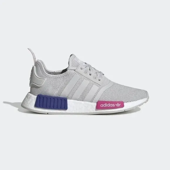 Adidas NMD_R1 J EE6674 Kids Grey One/Shock Pink Running Sneakers Shoes Size 4