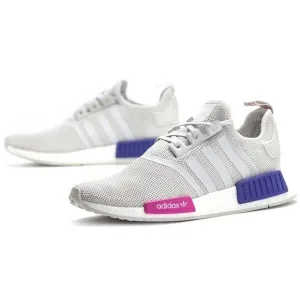 Adidas NMD_R1 J EE6674 Kids Grey One/Shock Pink Running Sneakers Shoes Size 4