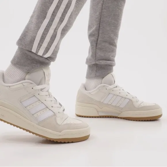 adidas Originals Forum Exhibit Low Casual Sneakers Nubuck Leather Big Kids siz 5