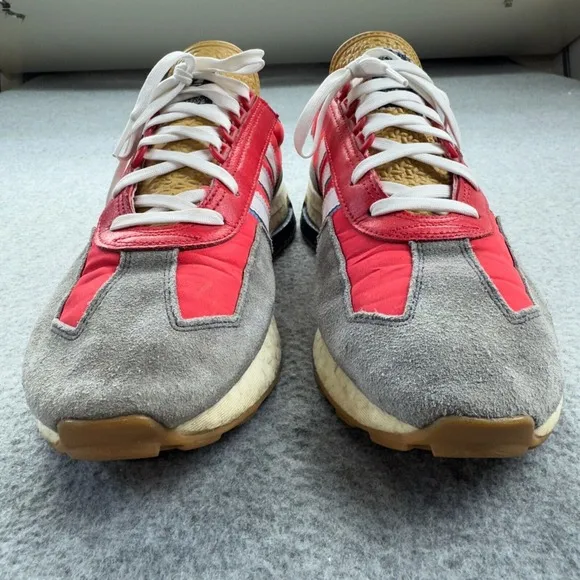 Adidas Retropy E5 Men's 11 Red Gray GY4487 Suede Sneakers Retro Gum Sole Boost