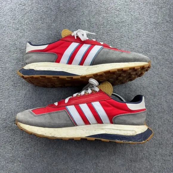 Adidas Retropy E5 Men's 11 Red Gray GY4487 Suede Sneakers Retro Gum Sole Boost