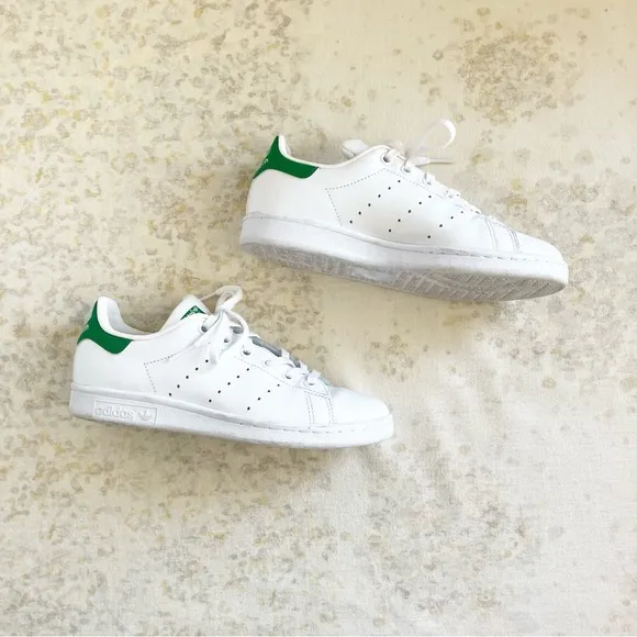 Adidas Stan Smith Big Kid 4.5 Sneakers White Green Gender Neutral Boys Girls