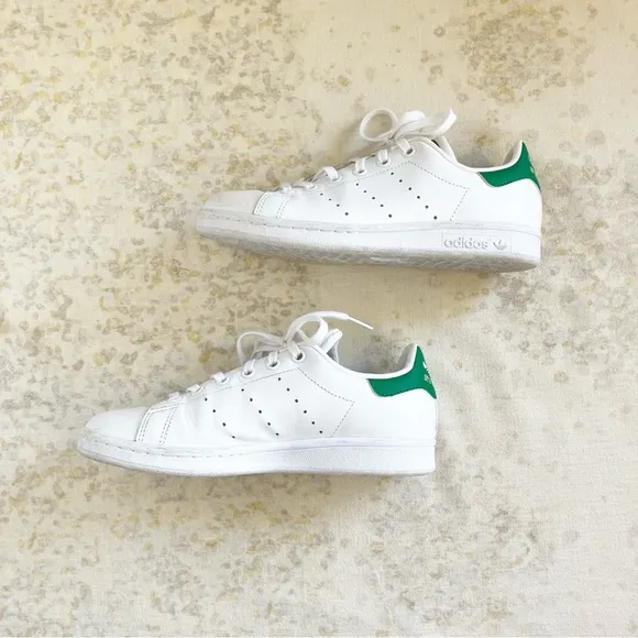 Adidas Stan Smith Big Kid 4.5 Sneakers White Green Gender Neutral Boys Girls