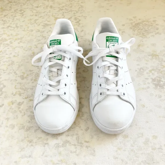 Adidas Stan Smith Big Kid 4.5 Sneakers White Green Gender Neutral Boys Girls