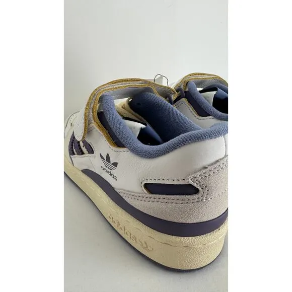 Adidas Womens Forum 84 Low Sneakers Shoes Size 5 New White Tech Purple Cream