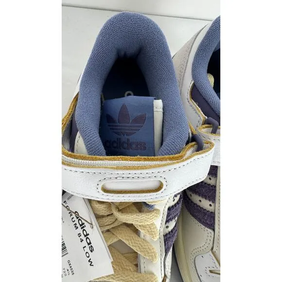 Adidas Womens Forum 84 Low Sneakers Shoes Size 5 New White Tech Purple Cream