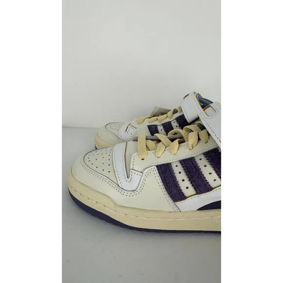 Adidas Womens Forum 84 Low Sneakers Shoes Size 5 New White Tech Purple Cream