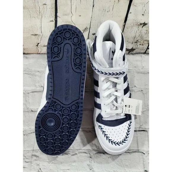 Adidas X Aaron Judge Forum Mid GY3814 White Navy Sneakers Shoes MENS SIZE 10