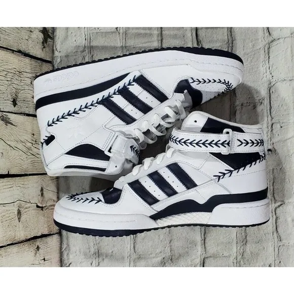 Adidas X Aaron Judge Forum Mid GY3814 White Navy Sneakers Shoes MENS SIZE 10