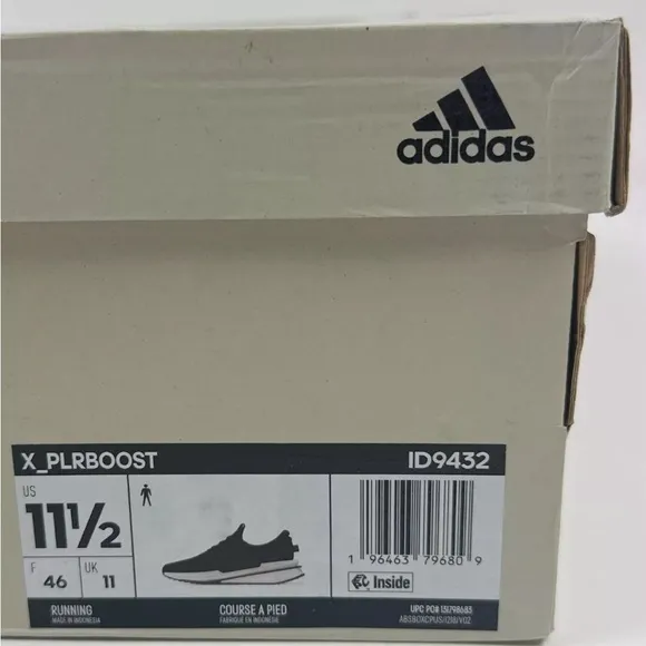 Adidas X_PLRBOOST Mens Black Athletic Shoes Sneakers Trainers Boost ID9432