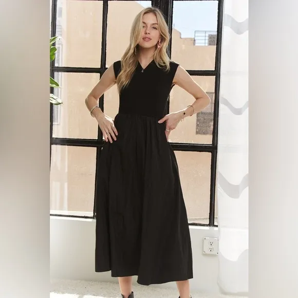 ADORA V-Neck Cap Sleeve Dress