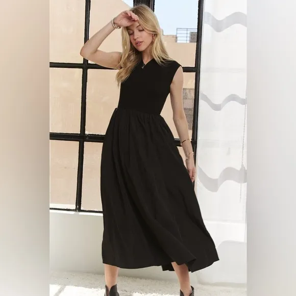 ADORA V-Neck Cap Sleeve Dress