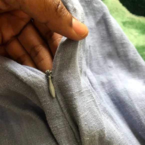 Adorable blue 💯% linen maxi skirt w/side splits