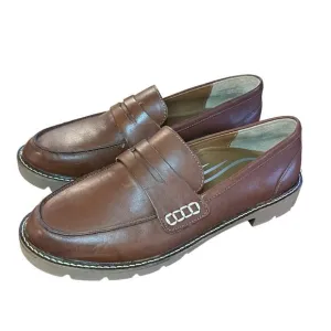 Aetrex Collette Arch Support Women’s Loafers shoes Leather size 7.5 cognac Work