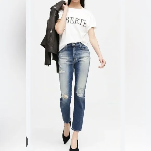 AG Isabelle High Waisted Straight Jeans