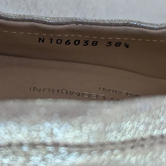 AGL Attilio Giusti Leombruni Beige Leather Snake Cap Toe Flats - EU 38.5/US 8