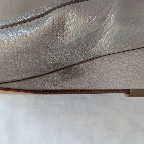 AGL Attilio Giusti Leombruni Beige Leather Snake Cap Toe Flats - EU 38.5/US 8