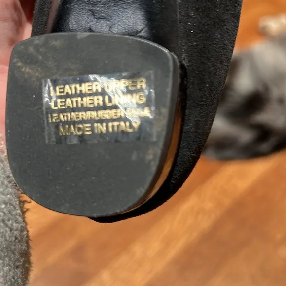 AGL ATTILIO GIUSTI LEOMBRUNI Italian Leather Flats Suede Sparkle Mobwife 36