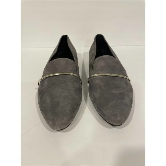 AGL Attilio Giusti Leombruni Women US 11 EU41 Gray Suede Loafers EUC RARE