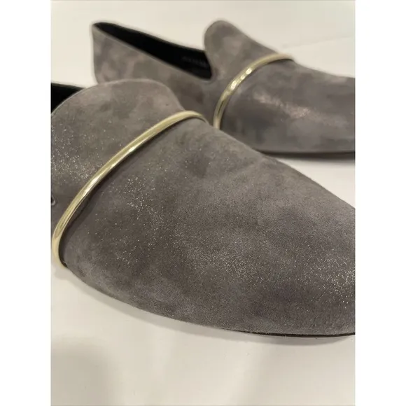 AGL Attilio Giusti Leombruni Women US 11 EU41 Gray Suede Loafers EUC RARE