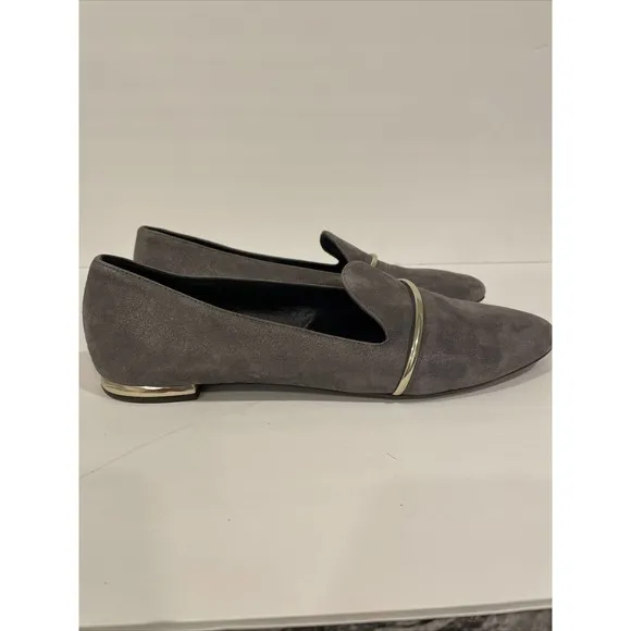 AGL Attilio Giusti Leombruni Women US 11 EU41 Gray Suede Loafers EUC RARE