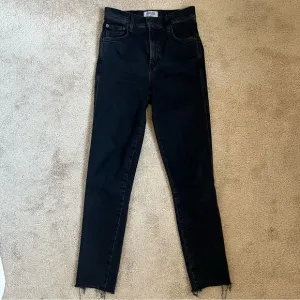 AGOLDE Premium Washed Black High Rise Waist Skinny Stretch Denim Jeans sz 23/24