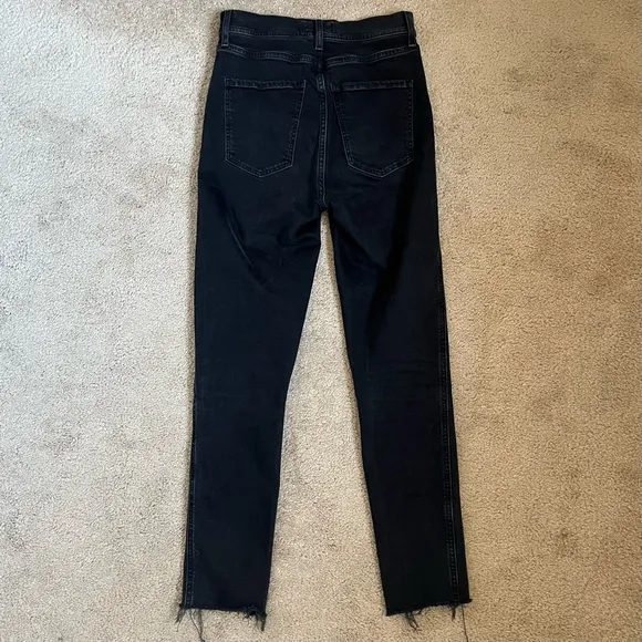 AGOLDE Premium Washed Black High Rise Waist Skinny Stretch Denim Jeans sz 23/24