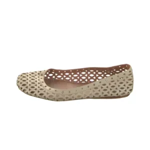 Alaïa Paris cream leather Lazer cut ballet flats 40/10
